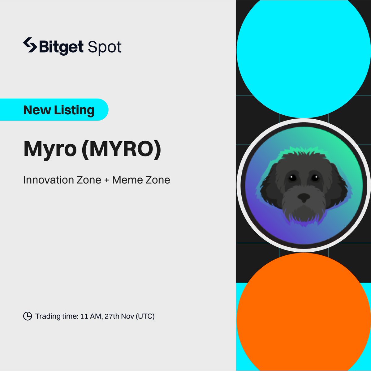 bitget's tweet photo. 🔥 New Listing @MyroSOL #MYROxBitget
The hype for $MYRO is ramping up on #Bitget!
🚀 Trade now! https://t.co/F1ra72niyi
Listing - https://t.co/ayv0gQ7WQy
Campaign - https://t.co/VOdzNBSkDc https://t.co/tRhvg4oPVr