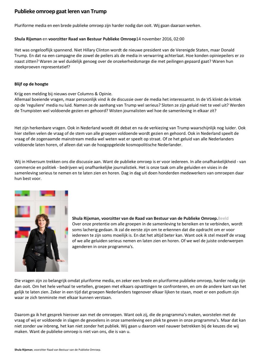 MonaKeijzer's tweet photo. Niks geleerd. Voorzitter NPO in 2016. 
Nu kan eenzelfde verhaal geschreven worden. En vervolgens weer over gaan tot de orde van de dag. Je zou er om kunnen lachen als het niet zo triest was. ⬇️ https://t.co/44aY6KtJQJ