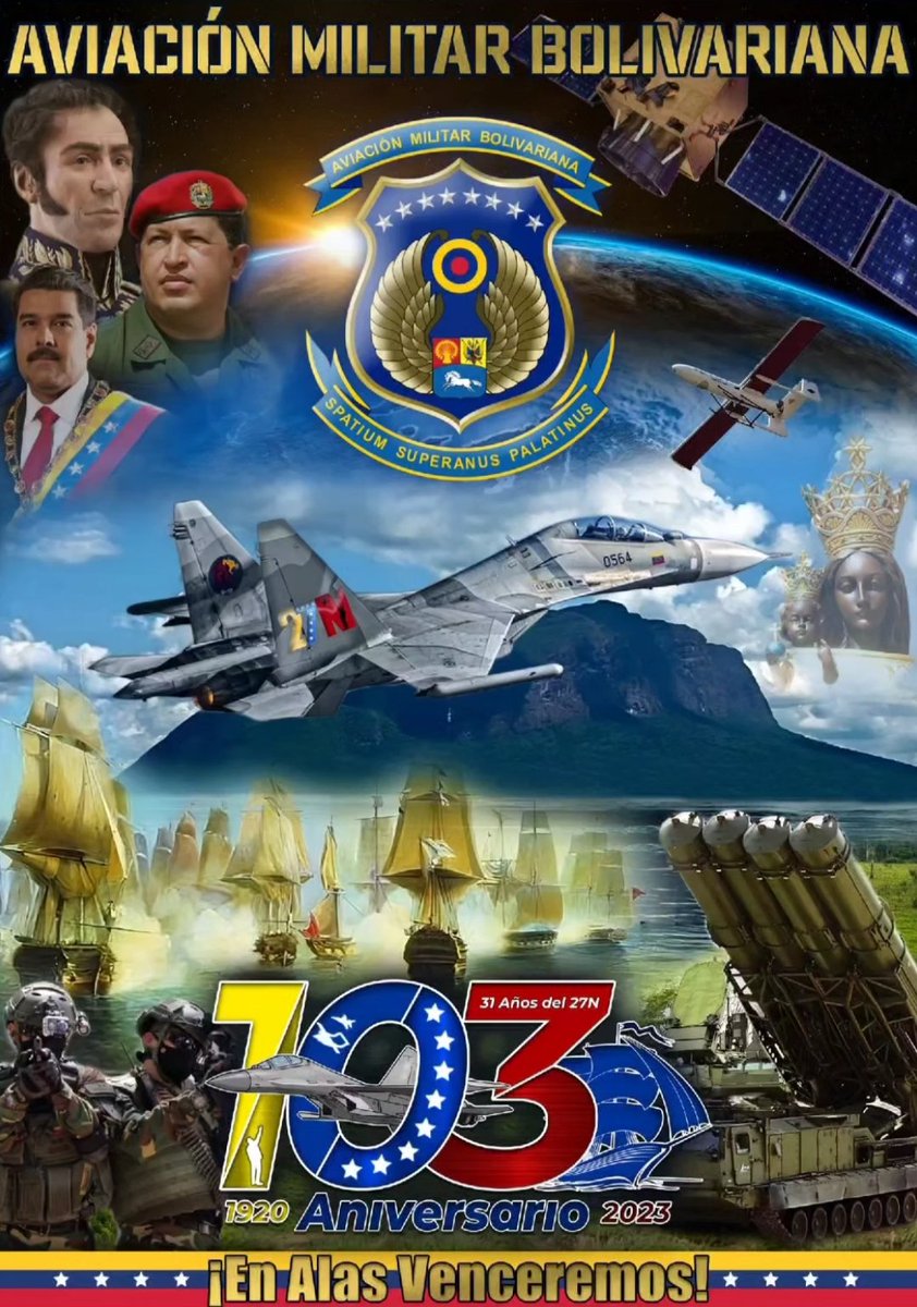 EPABALANDA1's tweet photo. Hoy #27Nov El EPABALANDA se llena de Júbilo en conmemorar el 103 Aniversario de nuestra @aviacionmilitarbolivariana #103poderaeroespacial, 31 años de la Gesta Heroica del 27NOV92 y 45 años del #CODAI. Demostrando el compromiso que tienen las Damas y Caballeros del Aire día a día. https://t.co/tn5UfL8A56