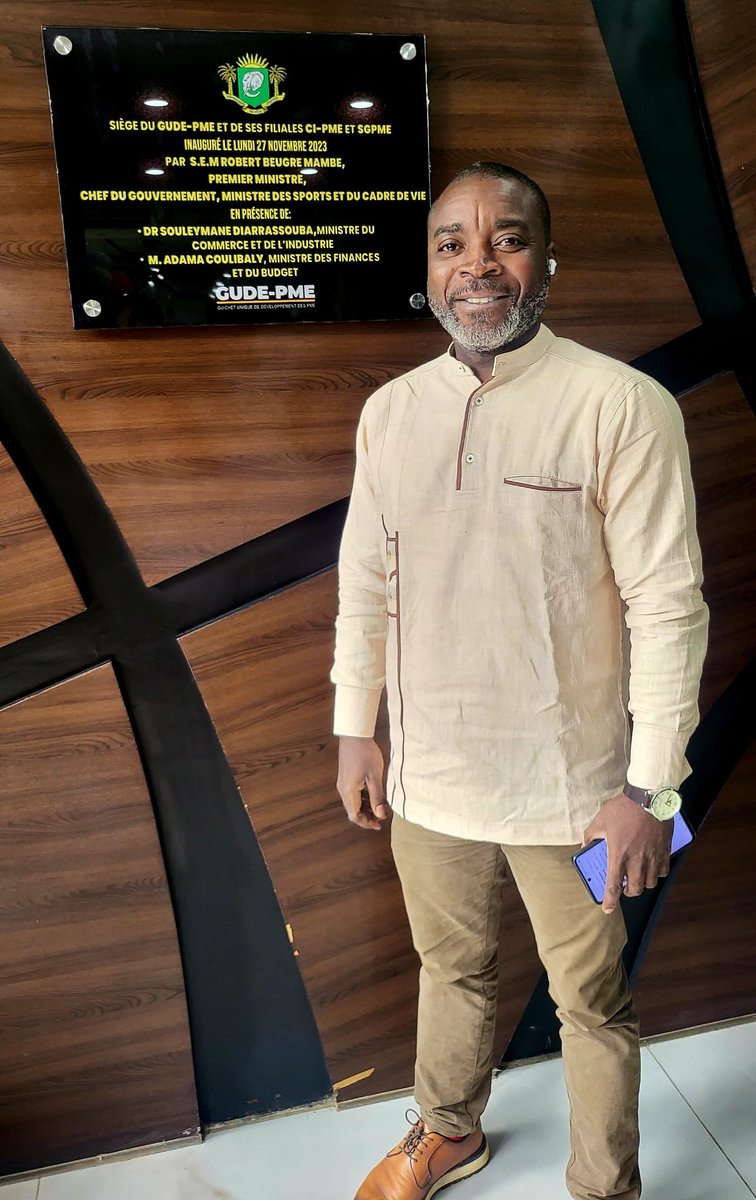 En marge des journées portes ouvertes du Guichet unique de Développement des PME GUDE-PME, nous avons assisté à l'inauguration du siège de ladite structure par SEM Beugré Mambé.
 gudepme.ci  
#MCI #GUDEPME #CIExport #CIPME #SGPME #Entreprenariat  #JPO2023 #Civ225