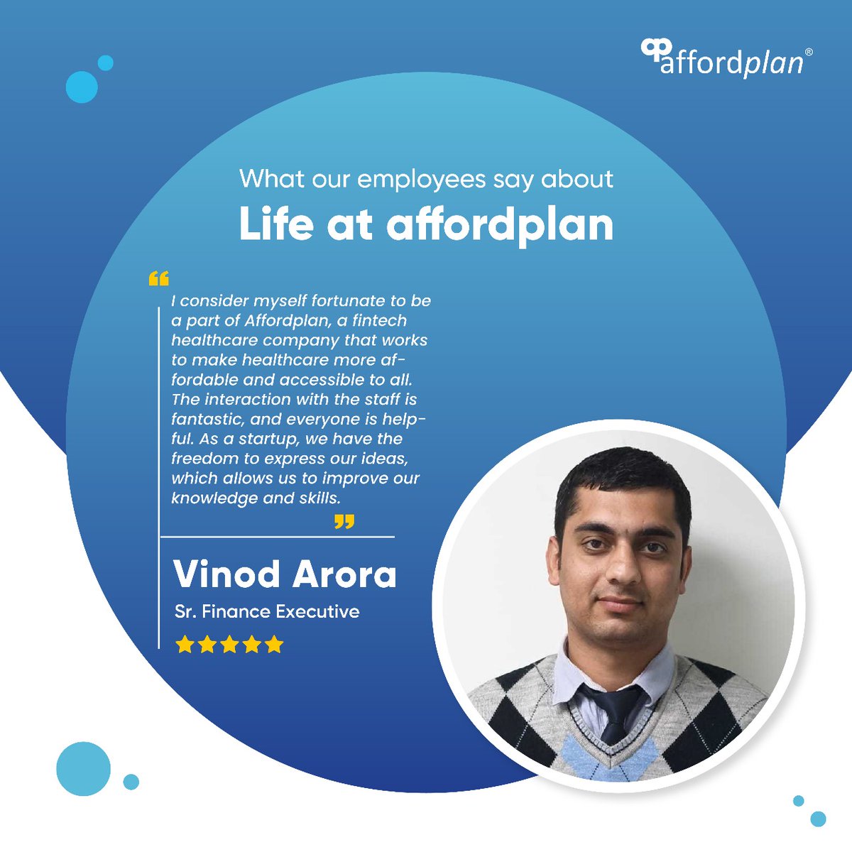 #HumansOfAffordplan, Take a deeper look at our brand with our stellar team.
This week, we bring you Ankit Kumar’s story. Ankit Kumar is the Assistant Manager, Inside Sales and joined #Affordplan a few months back.
#healthcareservices #healthcareforall #greatplacetowork
