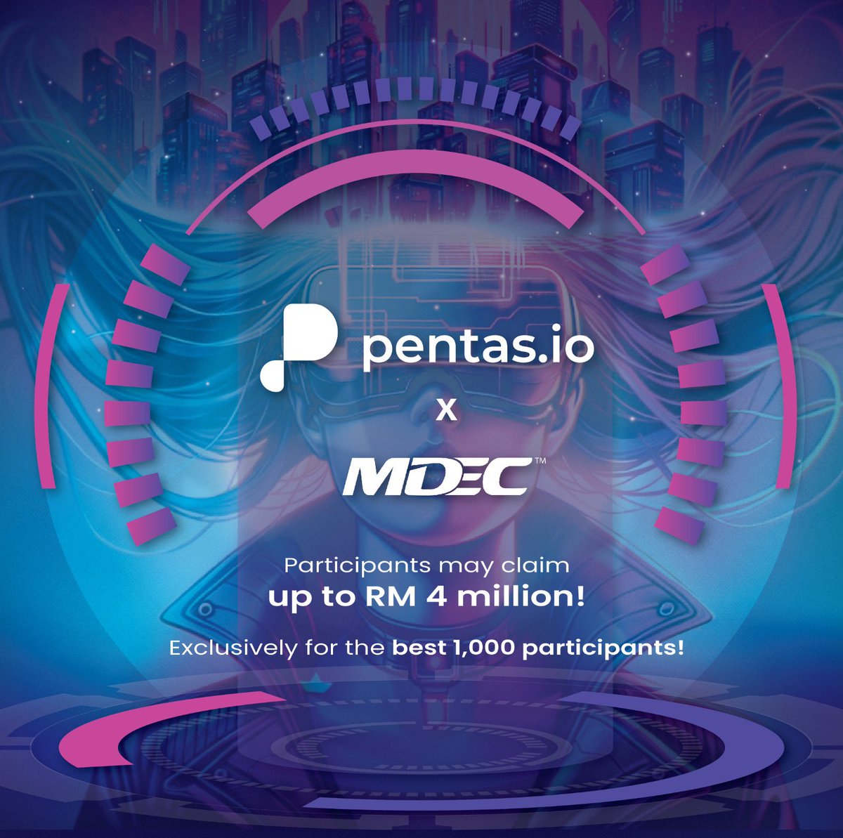We’re thrilled to announce our collaboration with MDEC! 🤝 Pentas is teaming up with Malaysia Digital Economy Corporation to drive widespread adoption of digital creator/NFTs. Up to RM 4 million to claims for 1,000 participants.