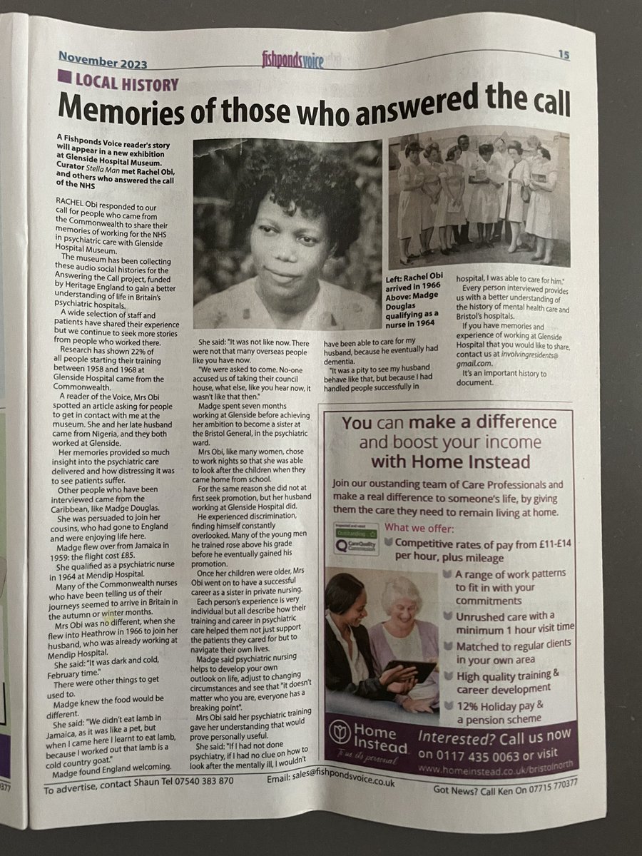 glenside_museum's tweet photo. In 2024 we’ll be exploring stories of nurses who came from Commonwealth countries to provide staffing for the NHS in its infancy.
We’re still seeking out new stories so please get in touch if this is relevant to you or someone you know 😊
#bristol #fishponds #glenside #bs16 https://t.co/bL9ZVrx8iD