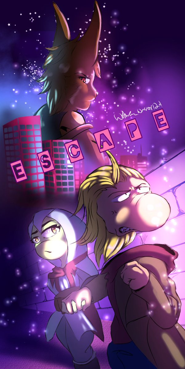 WolveWarrior124's tweet photo. Finally! I had finish the book cover for this AU story! 🫠 

#Rayman 
#Rayfrog #austory #oc #bu https://t.co/dMdOg8IULr