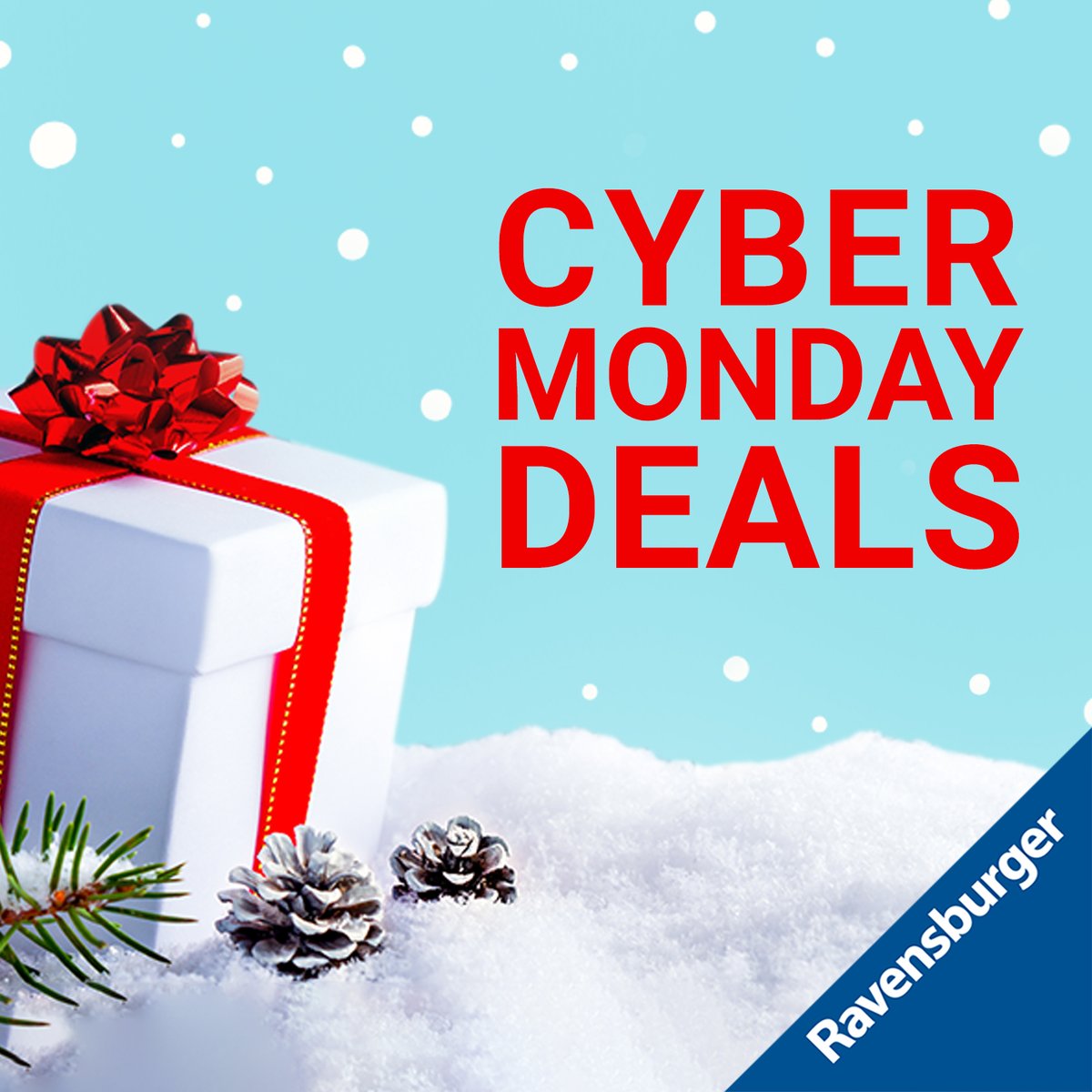 RavensburgerNA's tweet photo. Our Cyber Monday deals are here! 

🛒: https://t.co/uHV3LvoR3z

#CyberMonday #Ravensburger #Deals #BoardGames #Puzzles https://t.co/Y7OpSN44YU