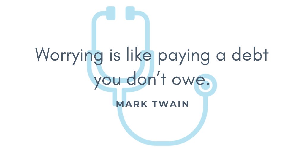 'Worrying is like paying a debt you don’t owe.' — Mark Twain Have a wonderful week, everyone, hopefully free of worries. #drlavan #quotestoliveby #mondaymotivation