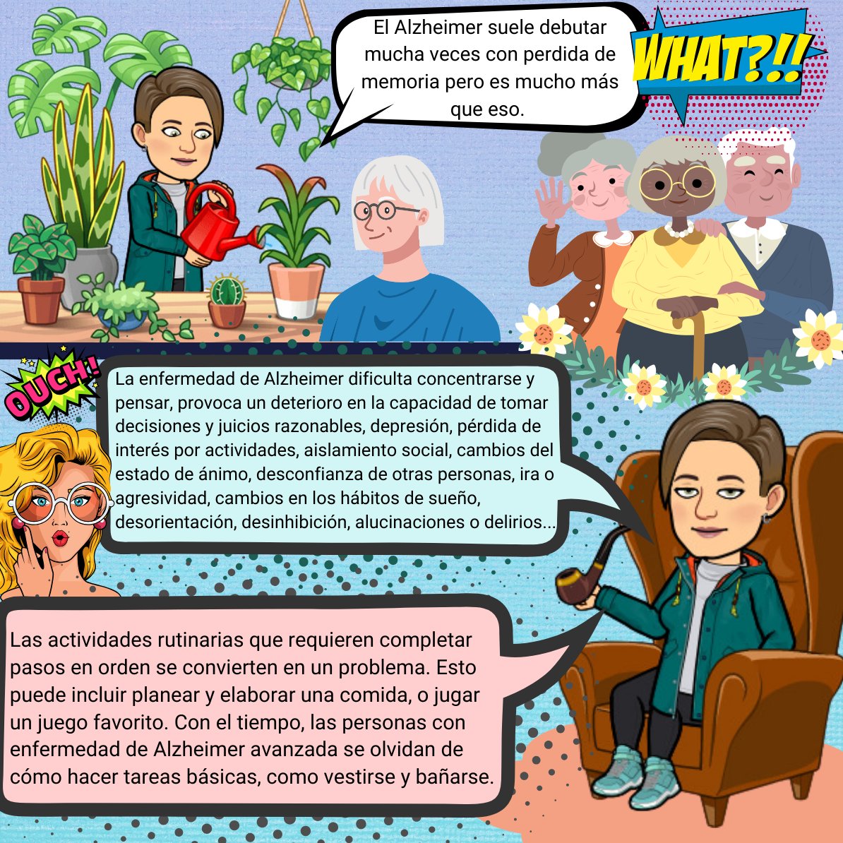 TaniaHeBa's tweet photo. Buenos días‼️
Empezamos la semana con motivación y con el #NeuroComic

¿Que sabéis del #Alzheimer?
¿Tenéis algún caso cercano?

Para variar en esto también hay mucho desconocimiento, conceptos erroneos...
En la siguiente tira hablarrmos de los cuidados en esta enfermedad... https://t.co/fCGRaUJK0C