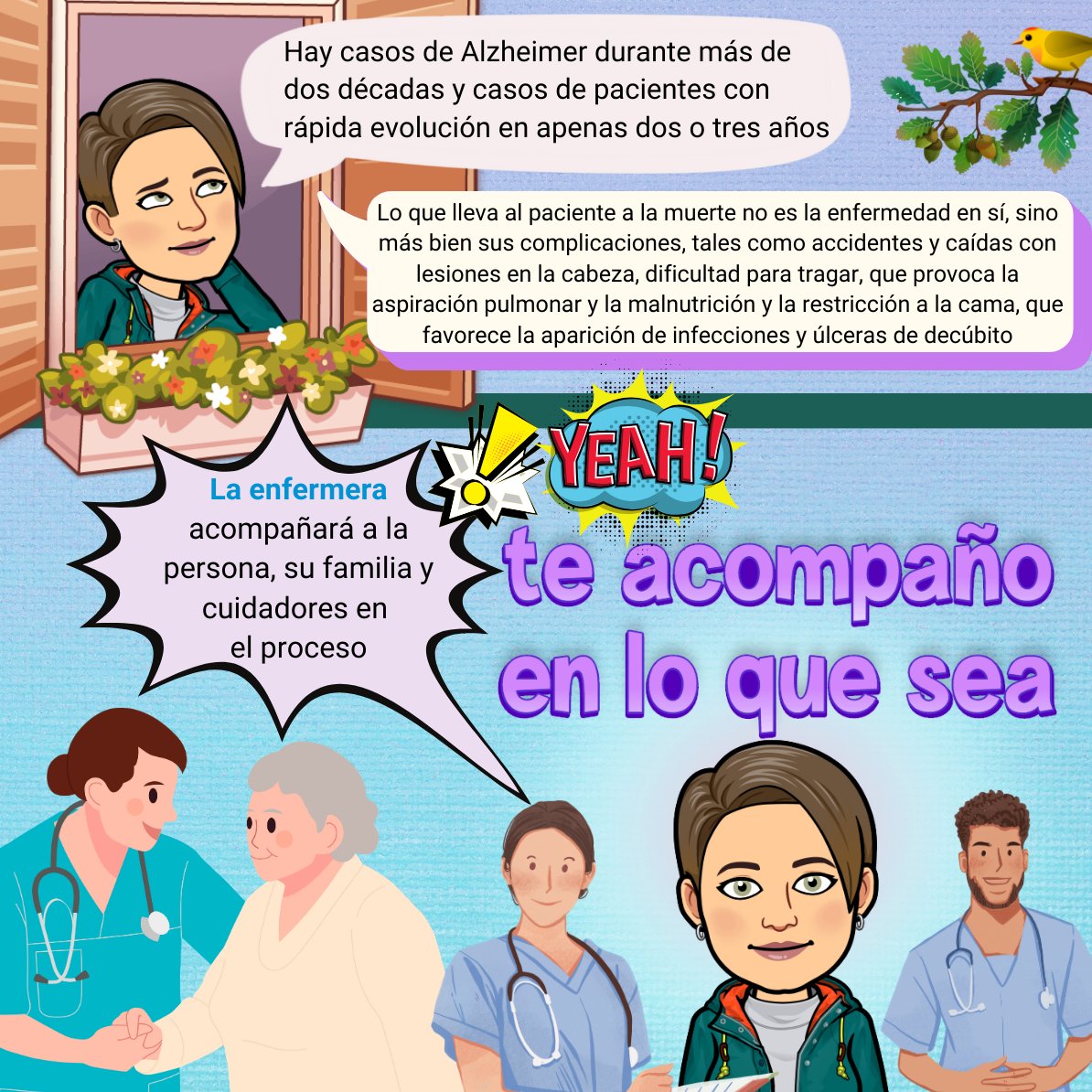 TaniaHeBa's tweet photo. Buenos días‼️
Empezamos la semana con motivación y con el #NeuroComic

¿Que sabéis del #Alzheimer?
¿Tenéis algún caso cercano?

Para variar en esto también hay mucho desconocimiento, conceptos erroneos...
En la siguiente tira hablarrmos de los cuidados en esta enfermedad... https://t.co/fCGRaUJK0C