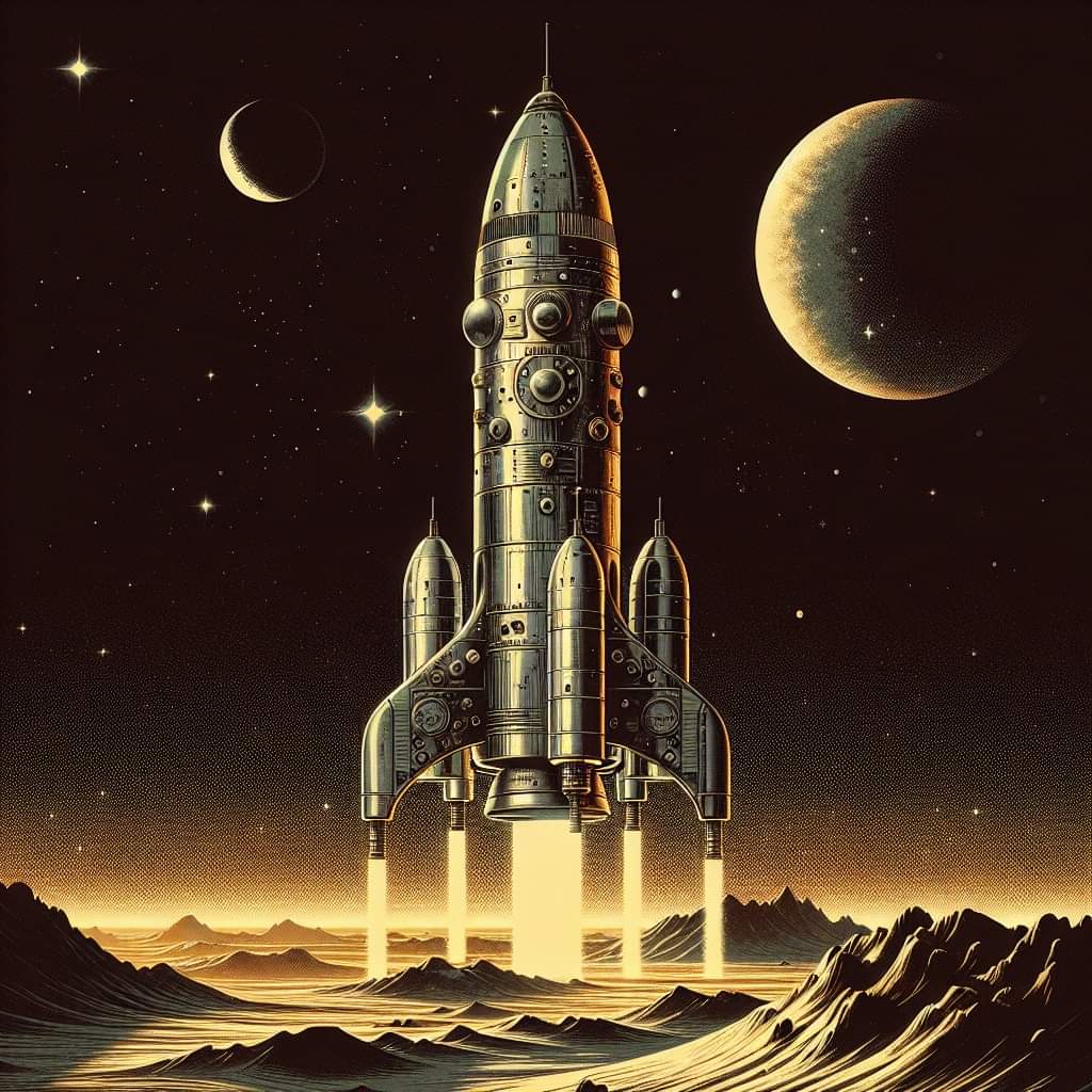 SpaceAge42's tweet photo. 🚀Immerse yourself in the vastness of the cosmos with our 'SpaceAge42' images! Ideal for dreamers, explorers, and tech enthusiasts, they capture the essence of space exploration and travel. 🌌

#SpaceAge42 #Universe #Galactic #Alien #SpaceFrontier #Spaceships #NebulaArt  #SpaceX https://t.co/ArSrj9qVTg