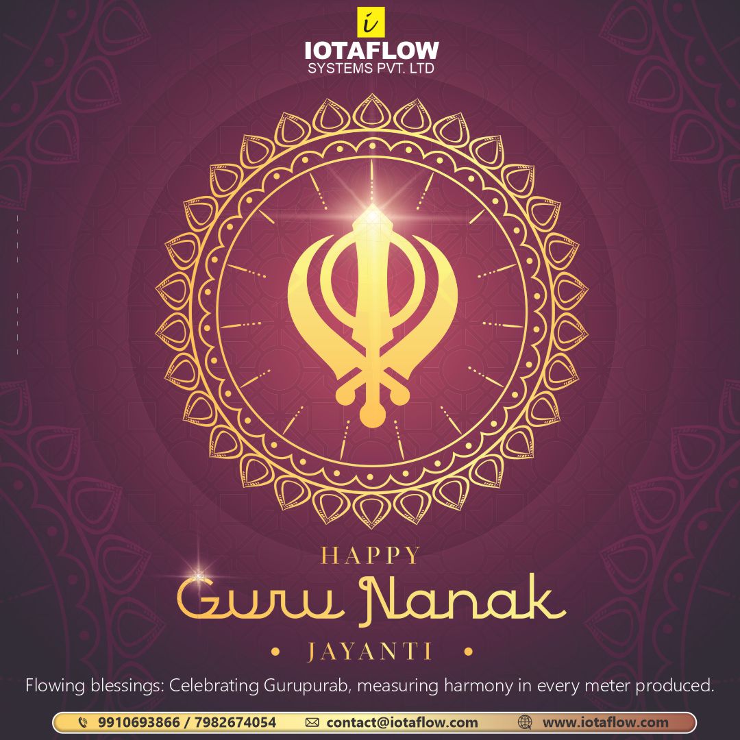 iotaflowsystem's tweet photo. Flowing with wisdom on Guru Parab! Celebrating the guiding light that illuminates our path in precision and innovation. Happy Guru Parab from iotaflow Systems Pvt. Ltd. where expertise meets excellence in flowmeter manufacturing. 🌟
 #GuruParab #FlowWithWisdom #iotaflow https://t.co/KUsBGIcr9K