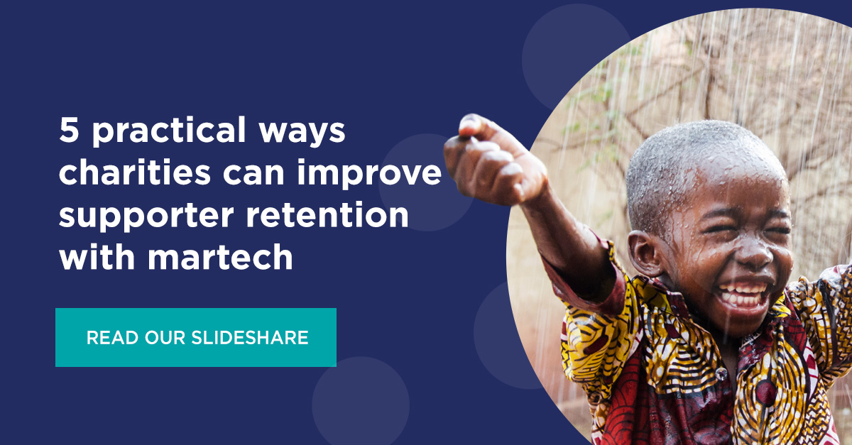 Discover how charities can use marketing technology to maximise loyalty with data-driven insights in our new eGuide '5 real-world examples to help charity marketers increase supporter retention'.

Download now:
hubs.ly/Q029Xf_z0