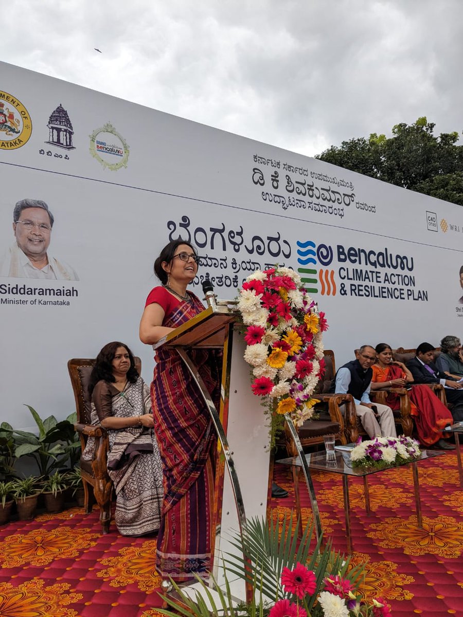 WRIIndia's tweet photo. #ClimateFirstBengaluru I Jaya Dhindaw, Director @WRICitiesIndia @WRIIndia sets the context for the panel discussion “#BCAP will not just sit with the BBMP, it will require all hands-on deck - it will need partnerships, innovation and bold commitment from all stakeholders.” https://t.co/3N6AinFwyT