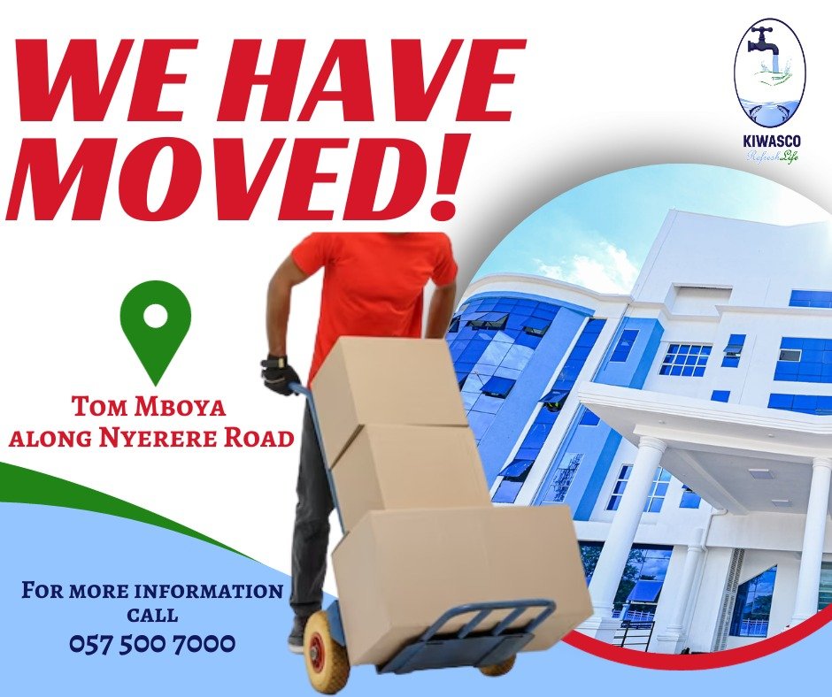 KIWASCO's tweet photo. WE HAVE MOVED!

Catch up with us today at our new offices in Tom Mboya along Nyerere Road. Use the below pin location link for direction.

https://t.co/lPA0ekbrTr

Karibuni Sana!

#20yearsoffreshinglives 
#20yearsofservice 
#RefreshLife https://t.co/7uFPIuwjCD