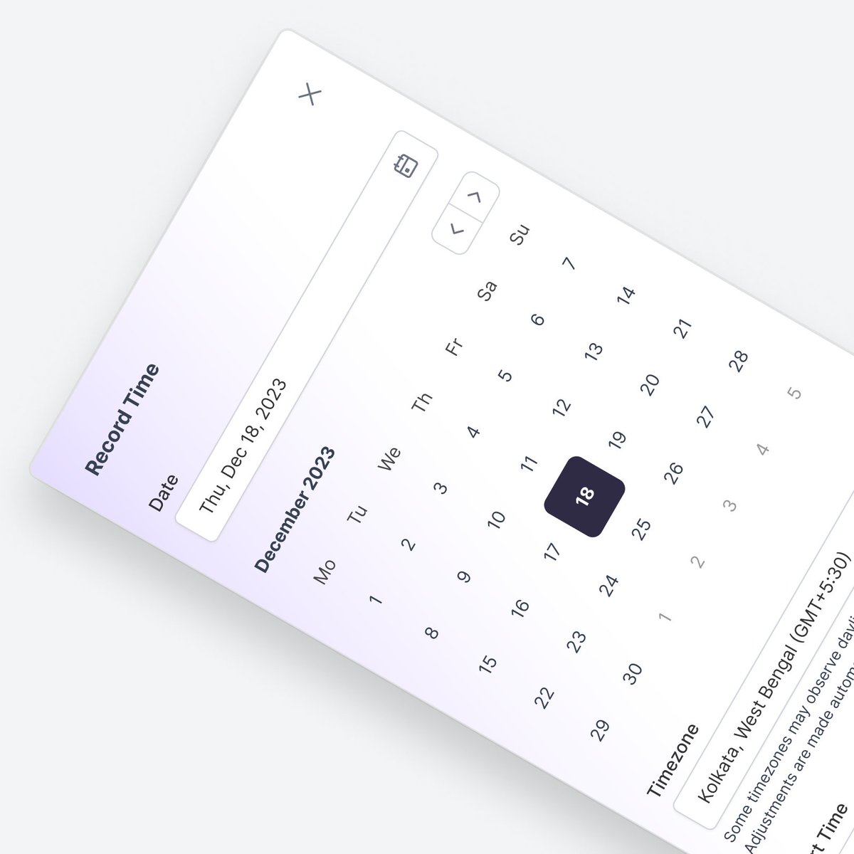 elescript's tweet photo. A sleek and user-friendly interface designed to effortlessly record your time entries.

We are open to new projects!
https://t.co/DJ1jUg5yWx

#uxdesign #uidesign #userexperience #userinterface #designinspiration #webdesign #mobiledesign #productdesign #designsolutions #uxui https://t.co/no0lsXOaYS