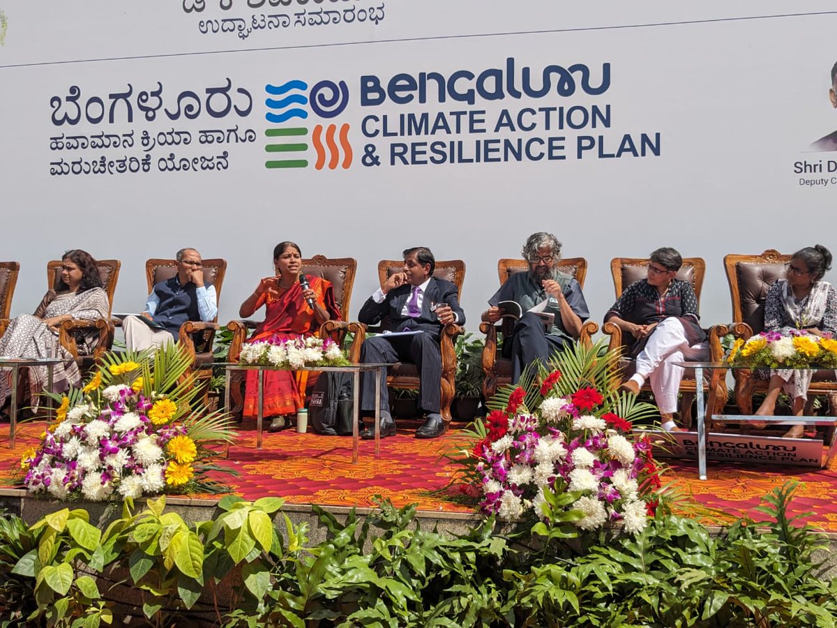 WRIIndia's tweet photo. #ClimateFirstBengaluru I Jaya Dhindaw, Director @WRICitiesIndia @WRIIndia sets the context for the panel discussion “#BCAP will not just sit with the BBMP, it will require all hands-on deck - it will need partnerships, innovation and bold commitment from all stakeholders.” https://t.co/3N6AinFwyT