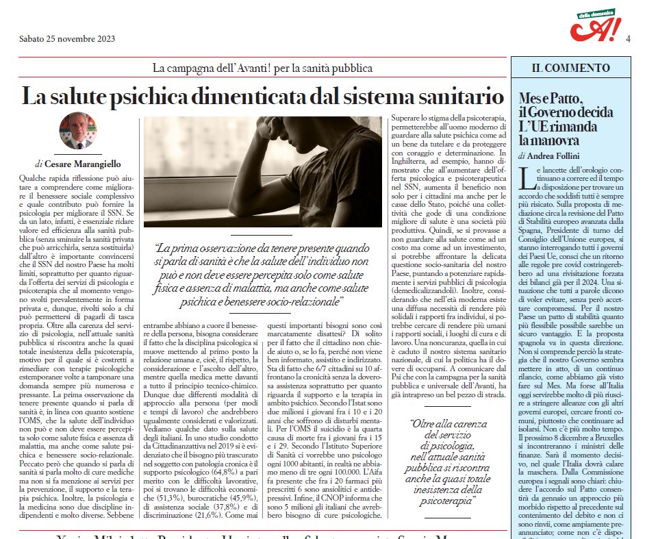 Investiamo sulla salute psichica
cmarangiello.wixsite.com/studio-psicolo…