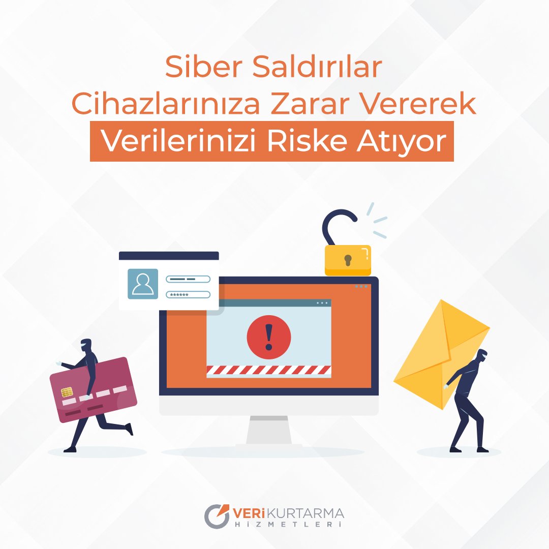 verikurtarma's tweet photo. Siber saldırılar cihazlarınıza farklı şekillerde zarar vererek verilerinizin kalıcı olarak silinmesine sebep olmaktadır. 

Olası bir siber saldırıdan korunmak için, güçlü bir parola 
kullanabilir, düzenli olarak güvenlik yazılımlarınızı güncelleyebilirsiniz. 

#VeriKurtarma https://t.co/gcM04wb0u4