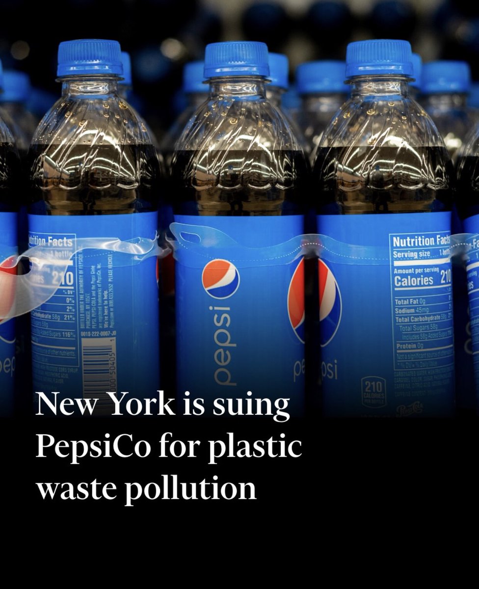 ClimateArtCorp's tweet photo. In the latest lawsuit to try and hold companies accountable for their environmental impact, New York state has demanded PepsiCo reduce the quantity of packaging released into the Buffalo River. ⁠
⁠ https://t.co/pSH7PhFeAw