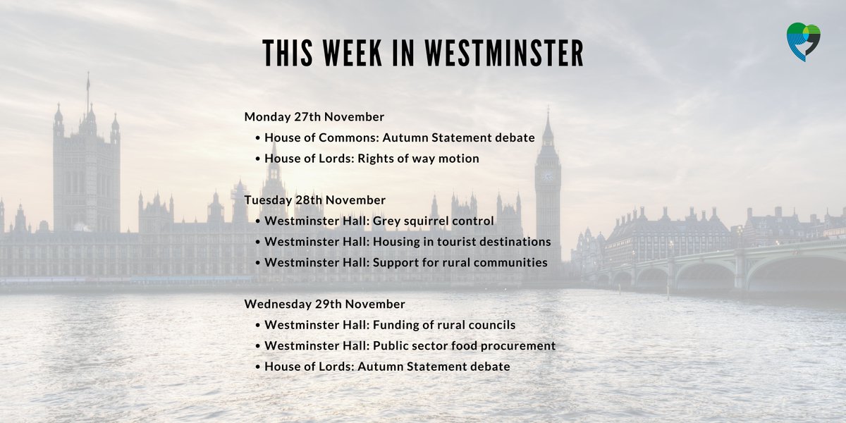 It's going to be a busy week in Westminster with plenty of rural issues on the table. Keep an eye on our feed throughout the week for more information.