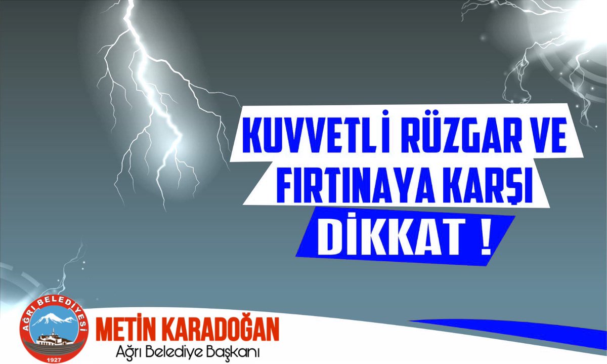 İlimizde etkili olan kuvvetli rüzgar ve fırtınaya karşı lütfen dikkat ❗ 🌪️⚠️

Çatı uçması, direk devrilmesi gibi olumsuzluklara karşı karşıya kalmamak için zorunlu olmadıkça dışarıya çıkmayalım. 🤚

Acil Müdahale Ekiplerimiz ve Çağrı Merkezimiz ile nöbetdeyiz!

📞 0472 215 11 90