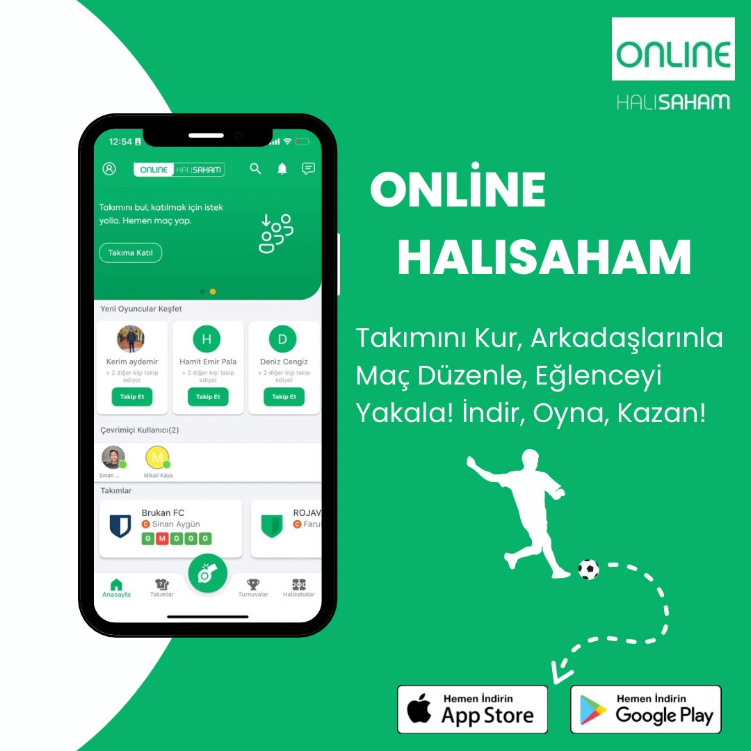 ArtemitSoft's tweet photo. Online Halısaham ile Hayalinizdeki Takımı Kurun, Arkadaşlarınızla Maç Düzenleyin! Oyuncu Profili Oluşturun, Değerlendirin ve Takım Arkadaşlarınızla Grup Mesajlaşın. Halısahaya Adım Atın, Eğlencenin Tadını Çıkarın! 🥅⚽️ #onlinehalisaham 

App Store 👉 https://t.co/0vOObVZPrl https://t.co/V2Kvp5ablq