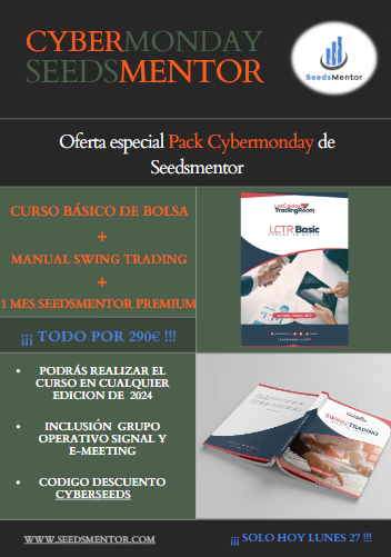 TMentorACADEMY's tweet photo. ¡Solo hoy lunes 27!

Oferta CyberMonday Seedsmentor.

Curso básico de bolsa+ Manual Completo de Swing Trading + 1 mes de suscripción gratuita a la versión Premium de Seedsmentor. 

Oportunidad única que expira hoy lunes 27.

https://t.co/iN3ygwqo01 https://t.co/XURD0xIQ1K
