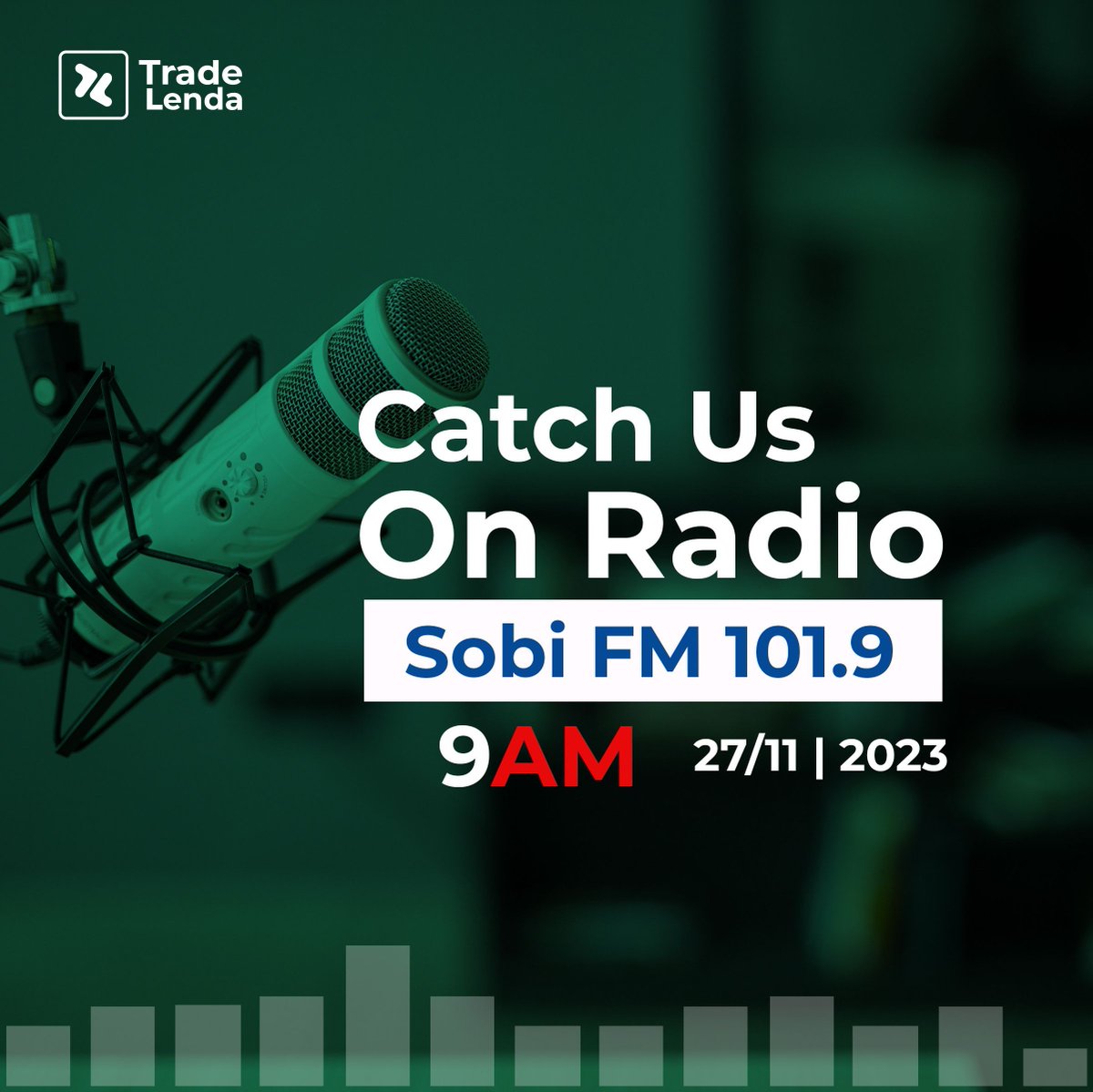 TradeLenda's tweet photo. The Trade Lenda team will be going LIVE on @sobi101_9fm by 9am! π»
Tune in for a conversation on the Trade Lenda SME Fair, Kwara Edition.
#TradeLendaFair #RoyalFM #SobiFM101.9 #KwaraEdition #MSMEs #Pulse #Eazipay #Techeconomy #Technologymirror https://t.co/kEYiDEecWl