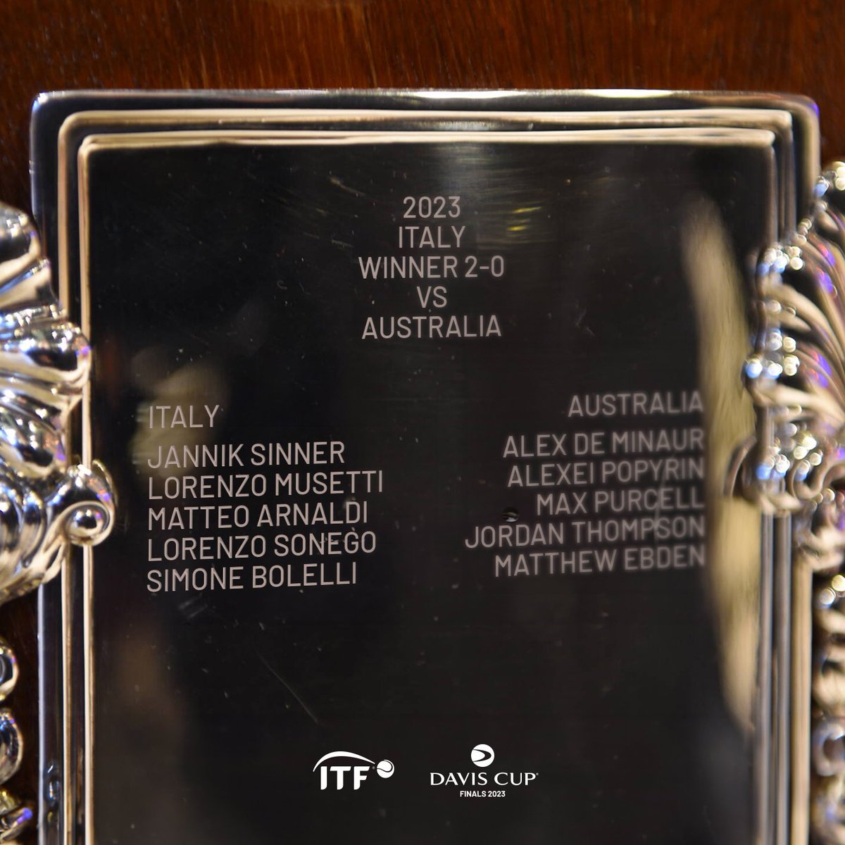 GeorgeSpalluto's tweet photo. Buongiorno Italia! ✒️🏆 #DavisCupFinals https://t.co/wcqW3TWWI0