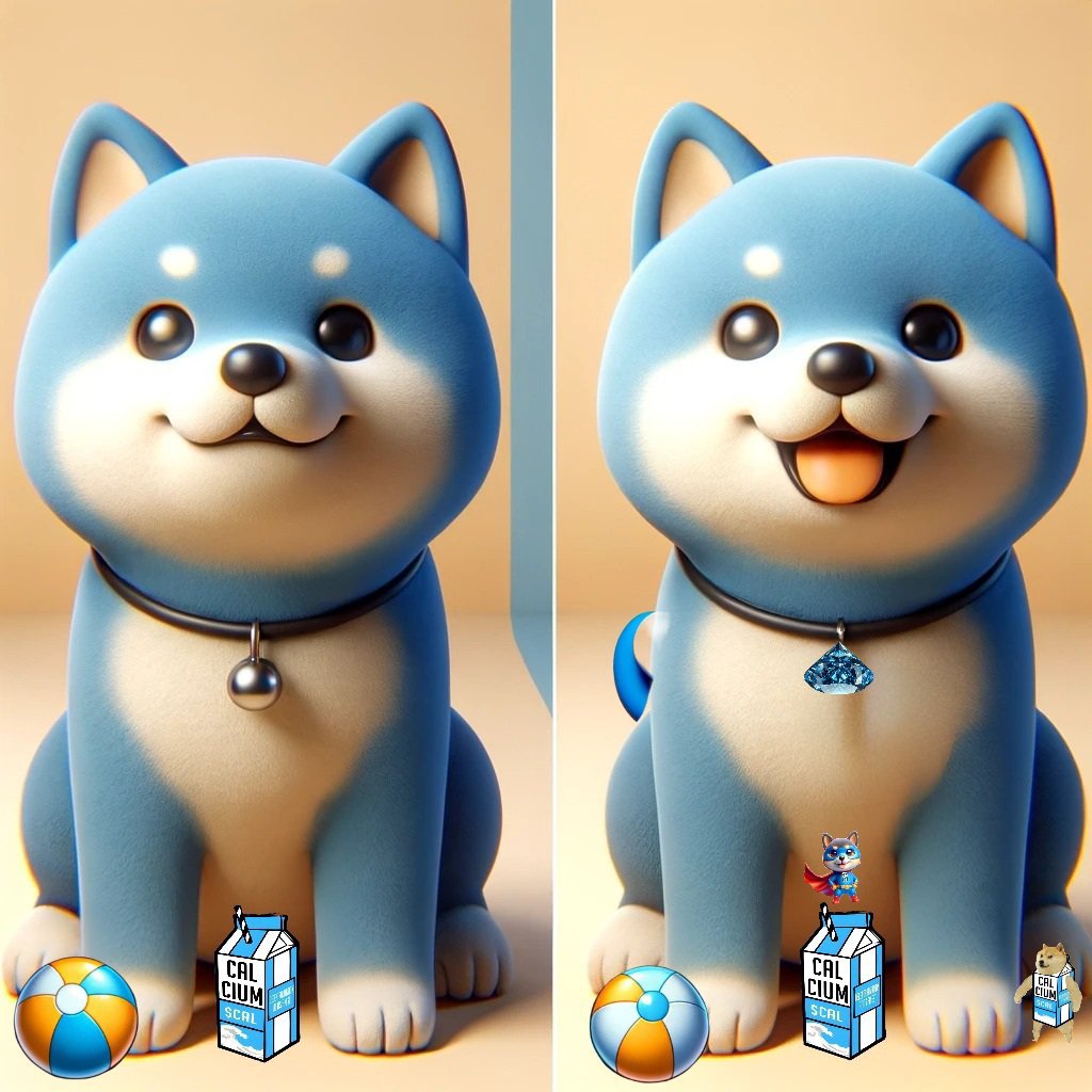 ashbronzee's tweet photo. 🌟 Challenge Alert! 🐾 Can you find the subtle changes in these adorable paw beauties? 🐶💙🥛 Put your observation skills to the test 🤔 #SpotTheDifference #PawfectChallenge #PawBeauties 🧩✨🔍#cal #calciumcoin $CAL $SHIB $DOGE
@CalciumERC @BillyM2k @Shibtoken @army_shiba @MonstersCoins @cb_doge @dogecoin