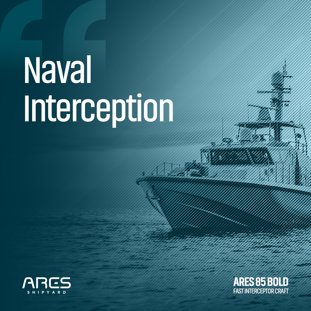 ARESShipyard's tweet photo. Interceptions are naval operations, that aim to delay, disrupt, or destroy enemy forces or supplies en route to the battle area before they do any harm against friendly forces.
#ARESShipyard #ARESGlobal #MaritimeDictionary #Interception #ARES85BOLD #FastInterceptorCraft https://t.co/SBPLgzTd3x