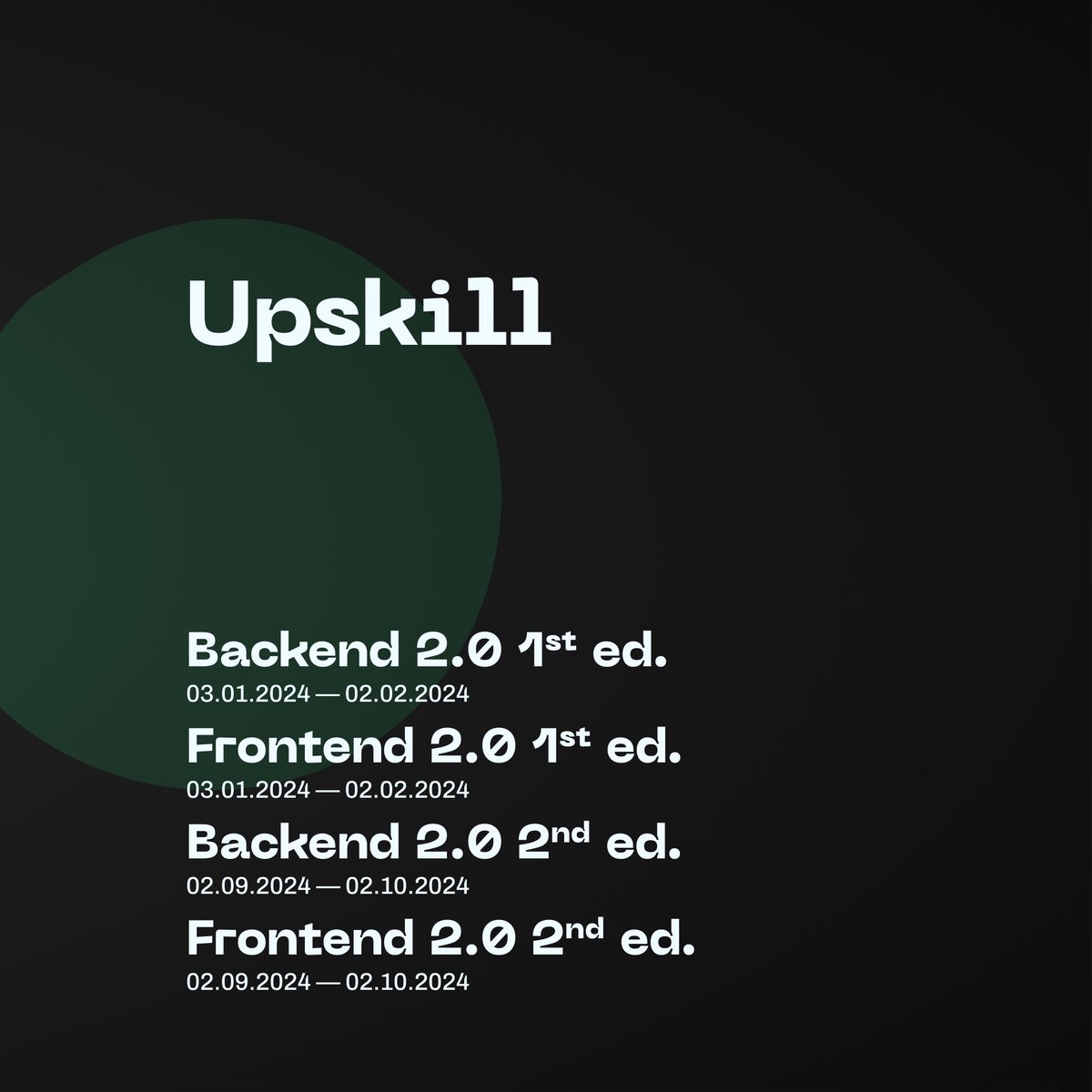 minderaswcraft's tweet photo. The Mindera Code Academy PT 2024 courses lineup is here and it's bigger then ever!
6️⃣ Bootcamps
5️⃣ WarmUp courses
4️⃣ UpSkill courses
https://t.co/iLv4tqdnU5
#MinderaWorld #softwareengineer #productmanagement #datascience #python #bootcamp https://t.co/lWHG2IJwv6