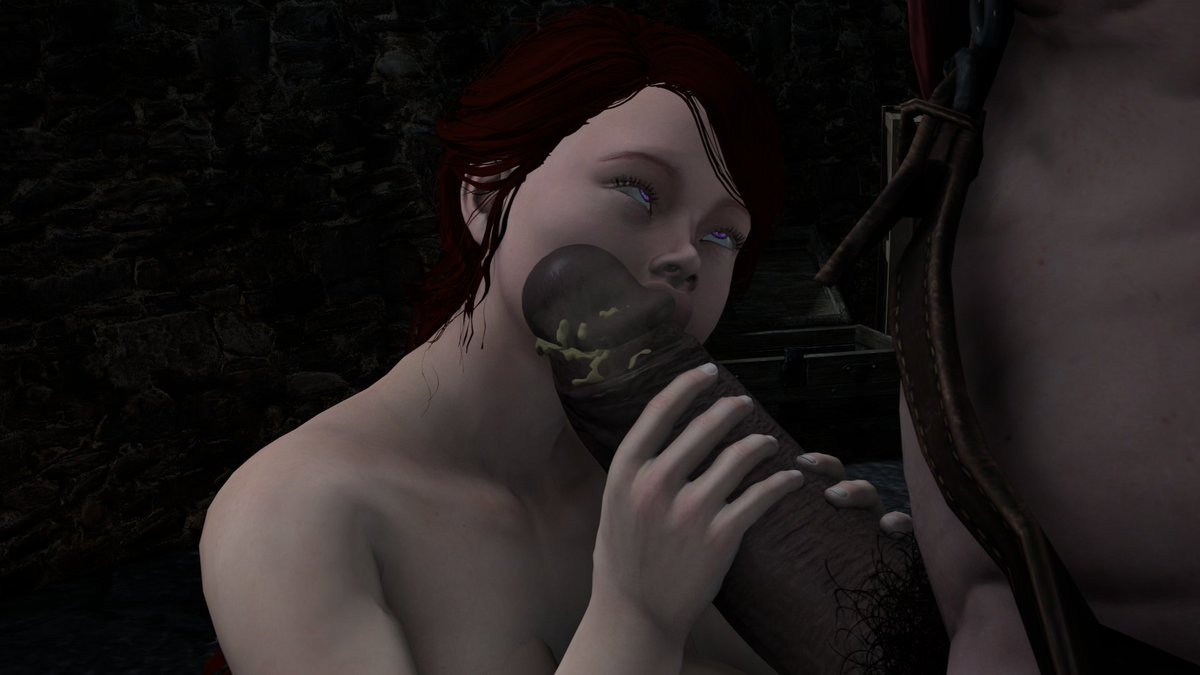 Hey folks, here's a bit of the next video I'm working on! Another Zeena's Travels video - she's spit shining a smeggy cock in a dark alleyway next to the seediest tavern in town. Sort of a spiritual successor to the super succ videos in that it'll be sloppy blowjob focused :)