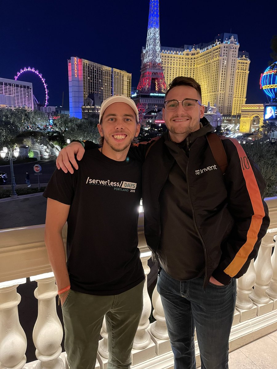 TobernyMason's tweet photo. Year 3 with @ryanjonesirl representing @serverlessguru at @AWSreInvent !!
2021, 2022 and 2023 🍻🫡 https://t.co/cs6xLAxNSO