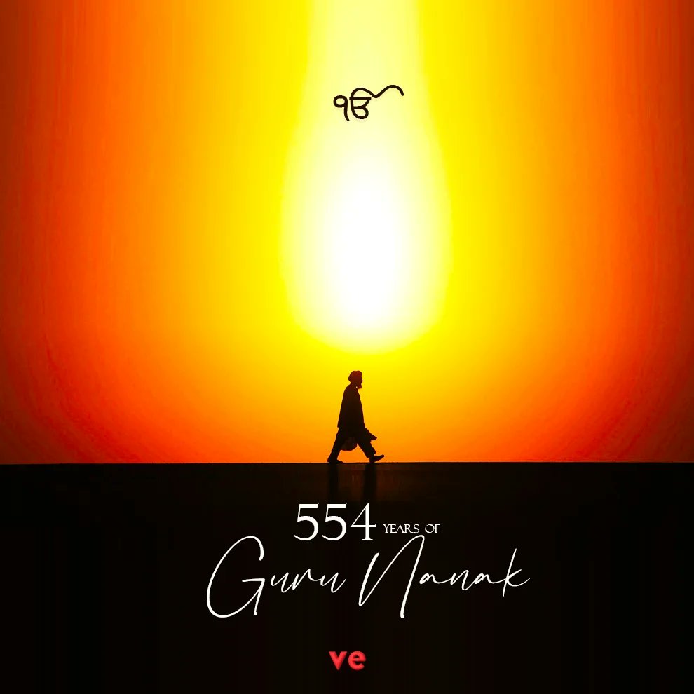 VusicIndia's tweet photo. Lets celebrate 554 years of Guru Nanak with The Eternal Chant ‘Ik Onkar’ celebrating the oneness of creation and the divine essence within us. 

Wishing you all a blessed and joyous celebrations! 

#GuruNanak 
#Gurupurab https://t.co/EQwR5IoBZc