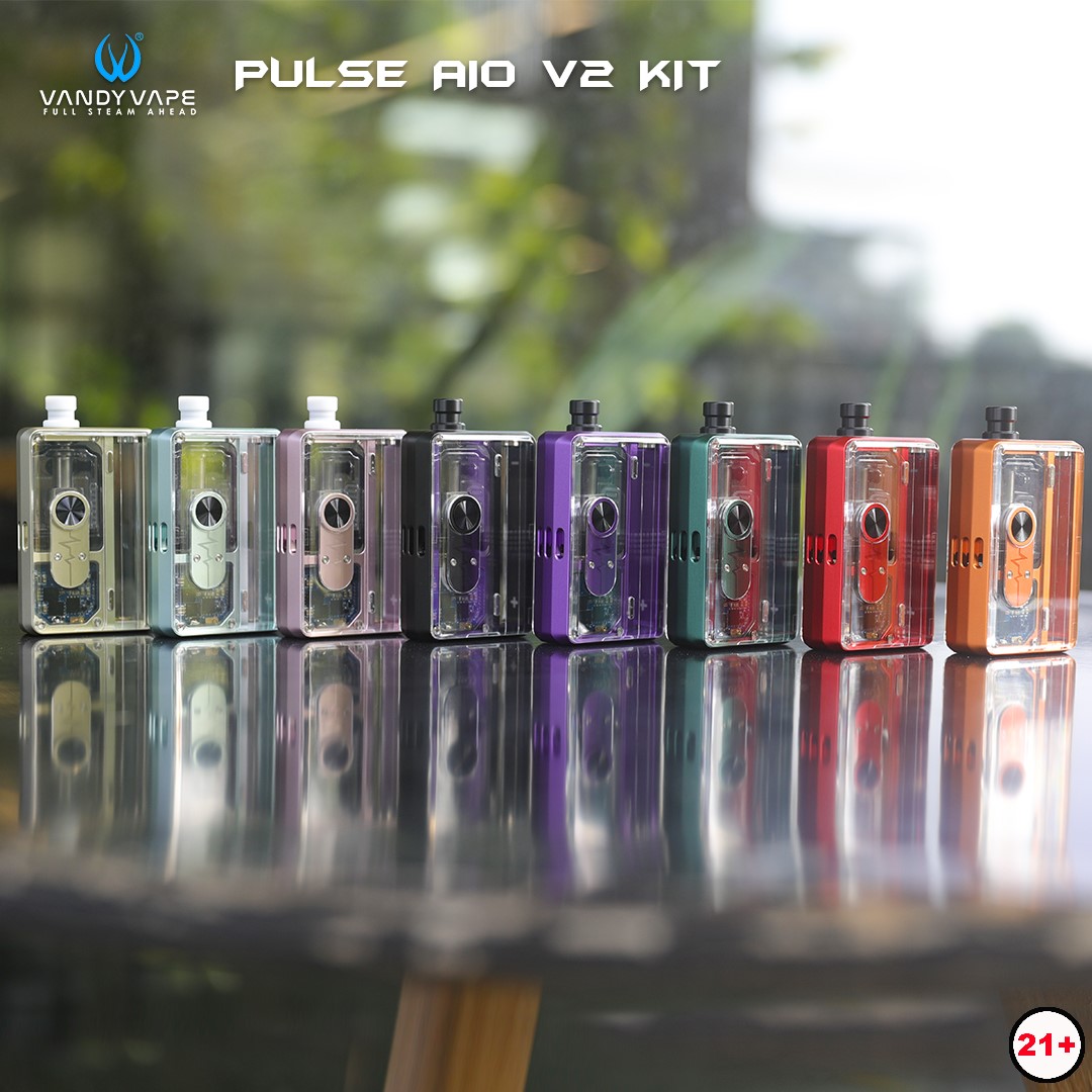 Vandy Vape Pulse AIO V2 Kit 😍Supports 18650 battery, 5-80W power range  😘6ml RBA Tank, honeycomb airflow intake ⚠ Warning: The device is used with  e-liquid which contains addictive chemical nicotine. For