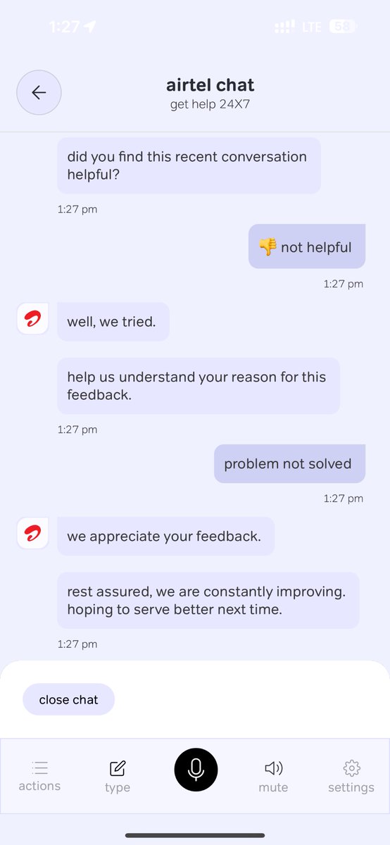 anup_world's tweet photo. @airtelindia how do I raise a support tkt? Dumb chatbot says ‘well we tried’, gives up and I can’t do anything else. That’s one way to bring down queries to zero .

I’ve switched to eSIM and unable to send SMS, your 121 IVR says it should have been done already. https://t.co/LqknqgSs6Y