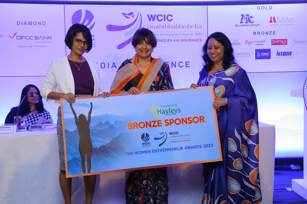 Hayleys is proud to continue to support “WCIC Prathibhabhisheka” for 2023. We applaud the incredible resilience and achievements of women entrepreneurs in Sri Lanka and the SAARC Region, and their remarkable contributions to our economy.

#WorldofHayleys #WomenEntrepreneurs