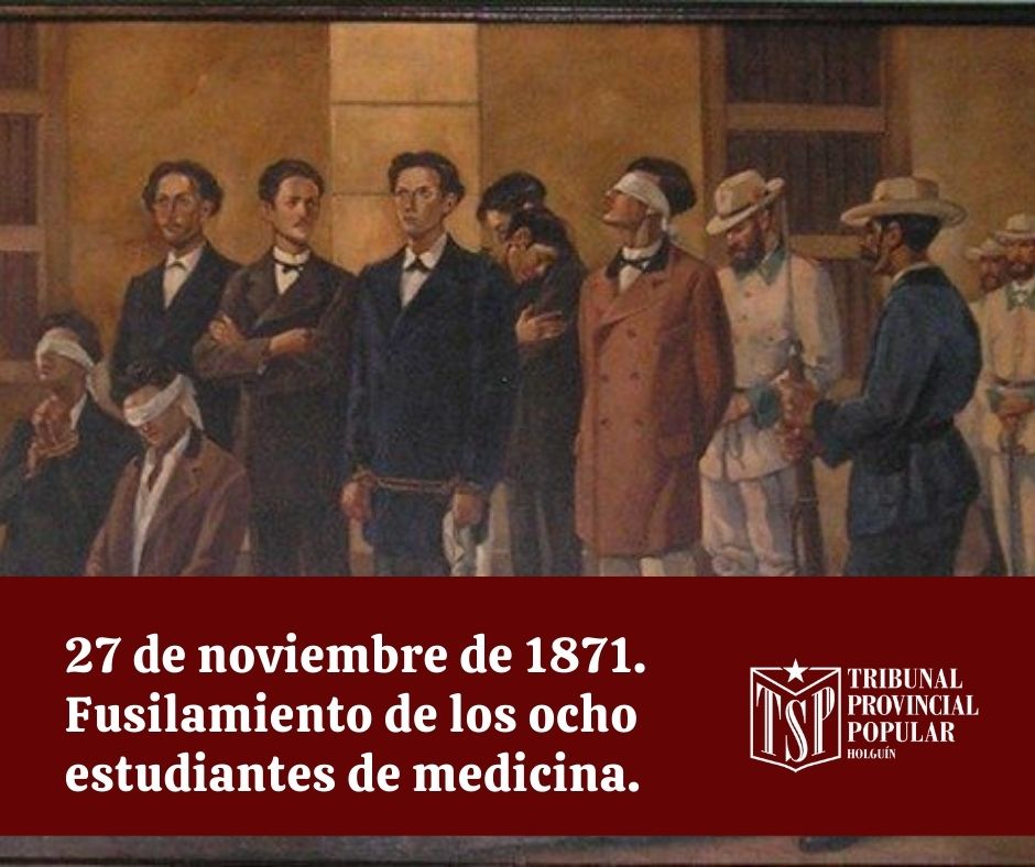 Un hecho cruel e injusto, fue el asesinato, que le quitó la vida a 8 estudiantes de medicina aquel 27 de noviembre de 1871. #tenemosmemoria #Cuba #ProvinciaGranma @DiazCanelB @DrRobertoMOjeda @CapoNapoles