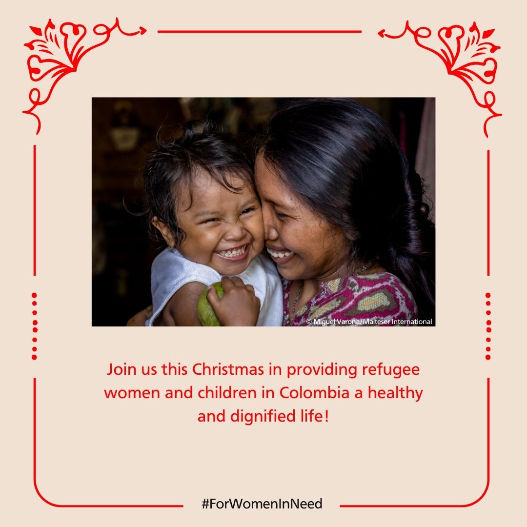 MalteserInt's tweet photo. To ensure the well-being of mothers and children in #Colombia, we boost the access to pre- and postnatal care and nutritional support. Support us and donate now #ForWomenInNeed: https://t.co/bRSrHRSM6B ❤️ @MalteserAmerica https://t.co/iEbTXwZYAm