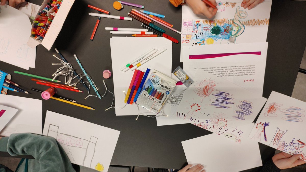 MelissaFarasyn's tweet photo. Heb je je ooit afgevraagd hoe furieus slapende kleurloze groene dromen eruitzien? De kinderen op onze kinderactiviteit op Dag van de Wetenschap alvast wel! Een impressie... @g4_ghent #DVDW2023 @FWOVlaanderen #fwovlaanderen @ugentlw https://t.co/F3NNlwMwPP