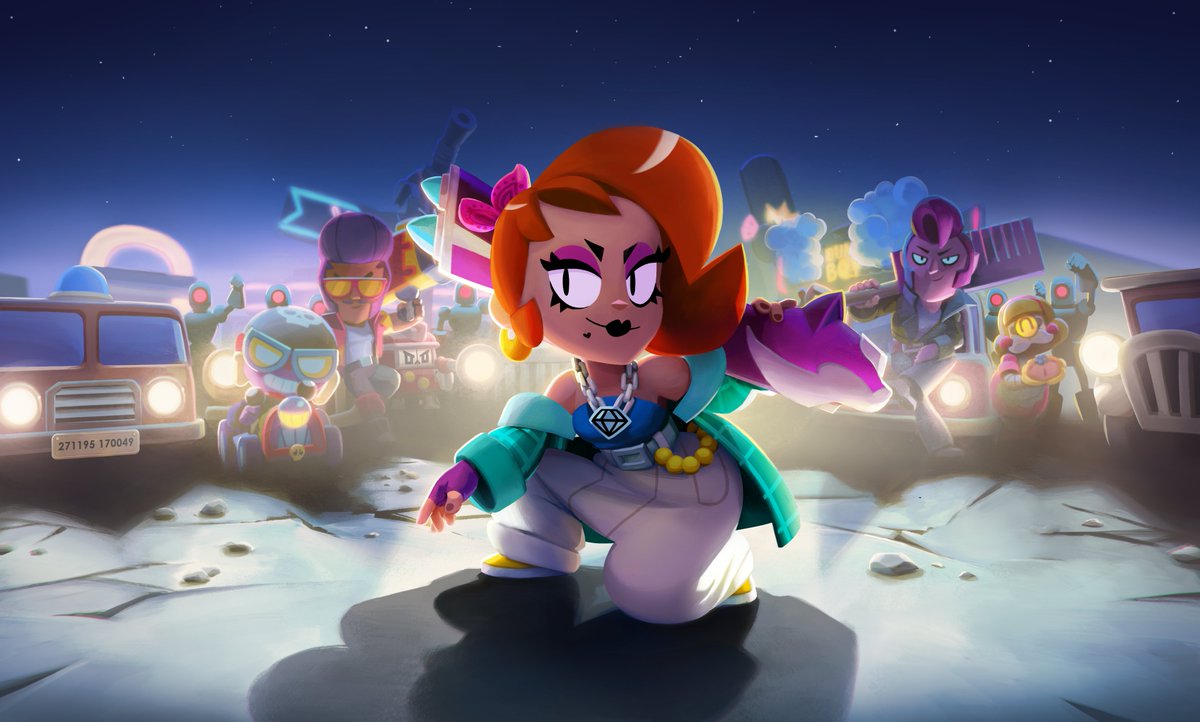 BrawlStars's tweet photo. And once again, we are back at Retropolis! 

⭐️ Lavish Lola and old Retropolis skins are now in the Shop!
⛽️ Retropolis Player Icon in a Quest (as soon as they refresh!) https://t.co/lX46p9BHiq
