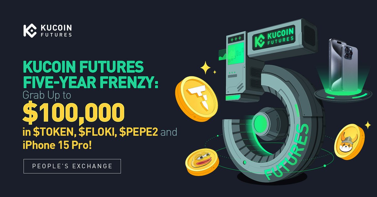 KuCoinFutures's tweet photo. #KuCoinFutures5Year Frenzy

💰High Five to get 55 Futures Trial Funds * 7!

1⃣Follow @KuCoinFutures.

2⃣The 5th, 55th, 155th, 255th, 355th, 455th, and 555th users who repost the tweet https://t.co/76upkoT8Xk