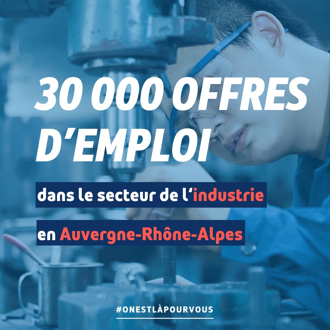 Le secteur de l'#industrie recrute en #AuvergneRhôneAlpes 🤝
30000 offres disponibles 👉candidat.pole-emploi.fr/offres/recherc… 

#TousMobilisés #AvecPôleEmploi #SEDI2023 #SemaineIndustrie