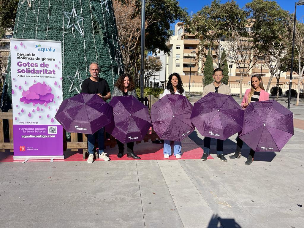 aqualia's tweet photo. Estas GRACIAS💜van para #Ibiza, #CaravacadelaCruz y #Soller por su participación👏en la última campaña de #Aqualia contra la #ViolenciaDeGenero 
#GotasdeSolidaridad
#aqualiacontigo https://t.co/FPcImXbwz7