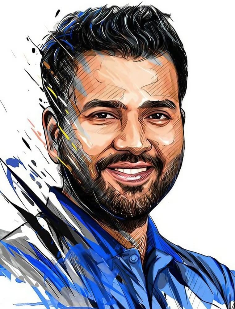 Hi <a href="/ImRo45/">Rohit Sharma</a> , this is created by my niece Anushka, your big fan, she is in grade 10th, amazing talent, say hi to her #INDvsAUS