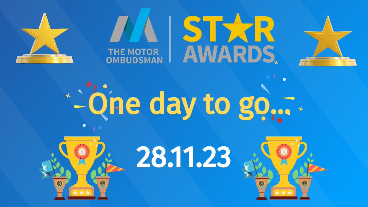 Tomorrow we’ll be announcing the 2023 Star Awards #winners, after we received nearly 3,200 customer nominations in this year's competition! We'll also be revealing the individual or business which has been named this year's National Garage Star! 🏆🌟
