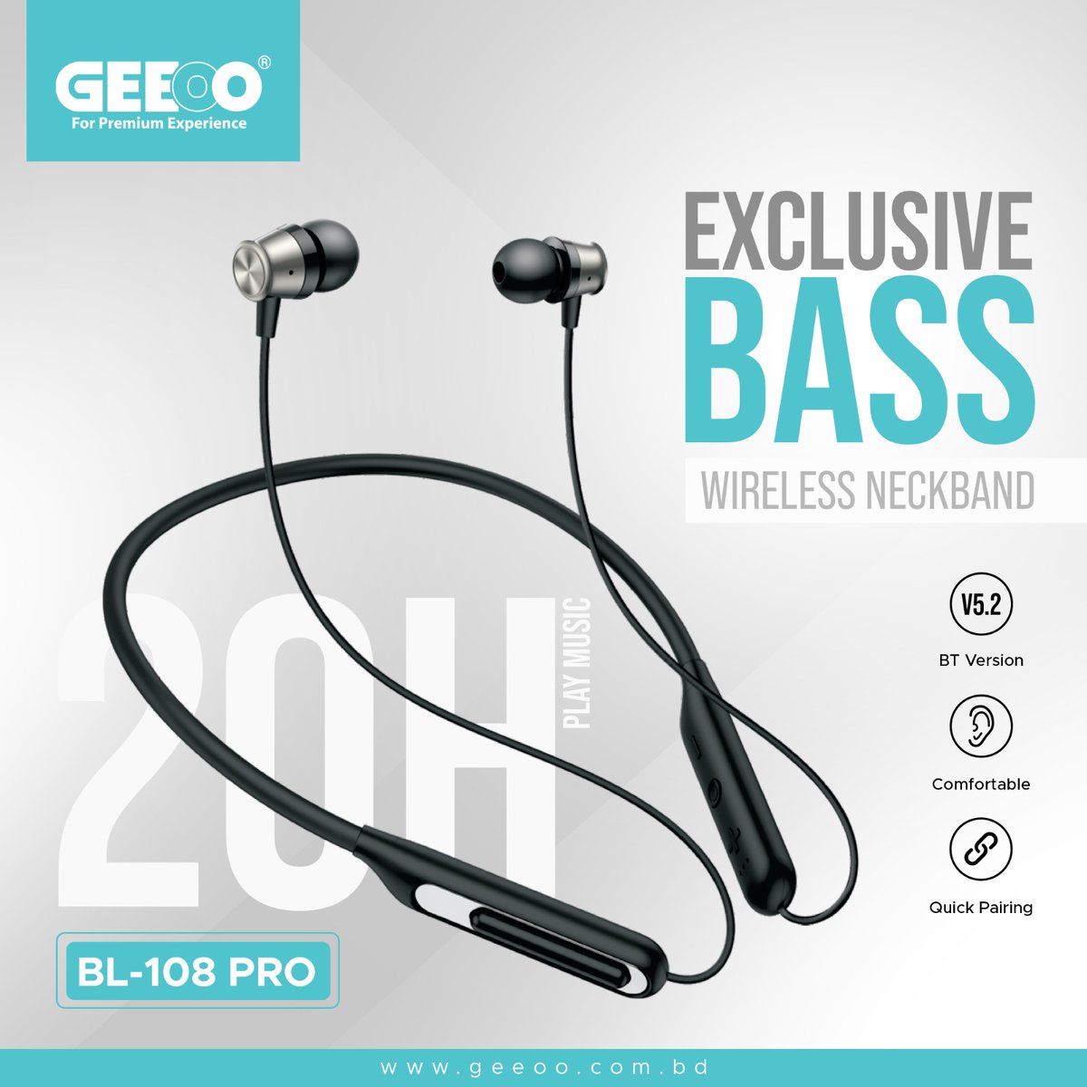 geeoobd's tweet photo. The GEEOO BL108 PRO wireless neckband headphones, It elevates your listening experience to new heights. 20+ hours playtime and water resistant technology let’s you enjoy your daily activities.
#wirelessneckband #GEEOO #BL108PRO #20hourplaytime #microphone #Geeoo #neckband https://t.co/TTHkh5UpJB