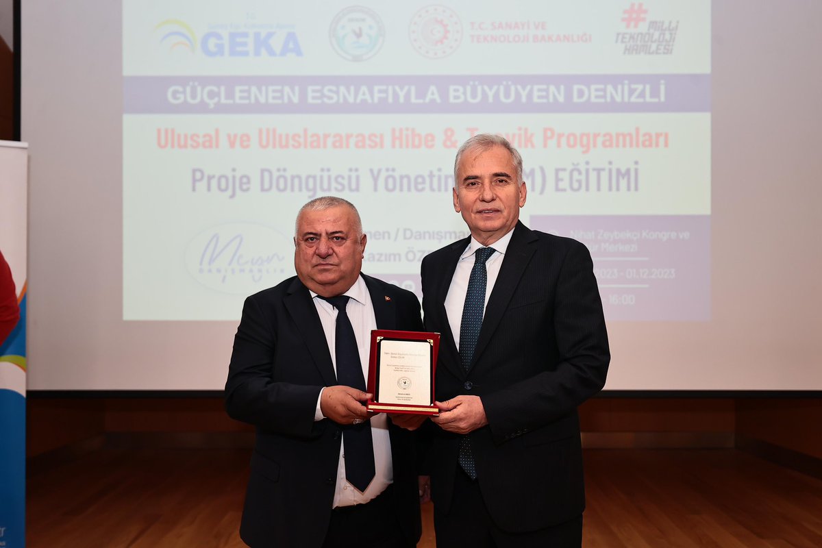 Sanayi ve Teknoloji Bakanlığımız tarafından desteklenen GEKA ve Denizli Esnaf ve Sanatkarlar Odaları Birliği işbirliğiyle gerçekleşen “Proje Yönetimi Döngüsü” eğitimine katılım sağladık.

Şehrimizin ve bölgemizin kalkınması ile esnafımızı destekleme hedeflerimiz doğrultusunda