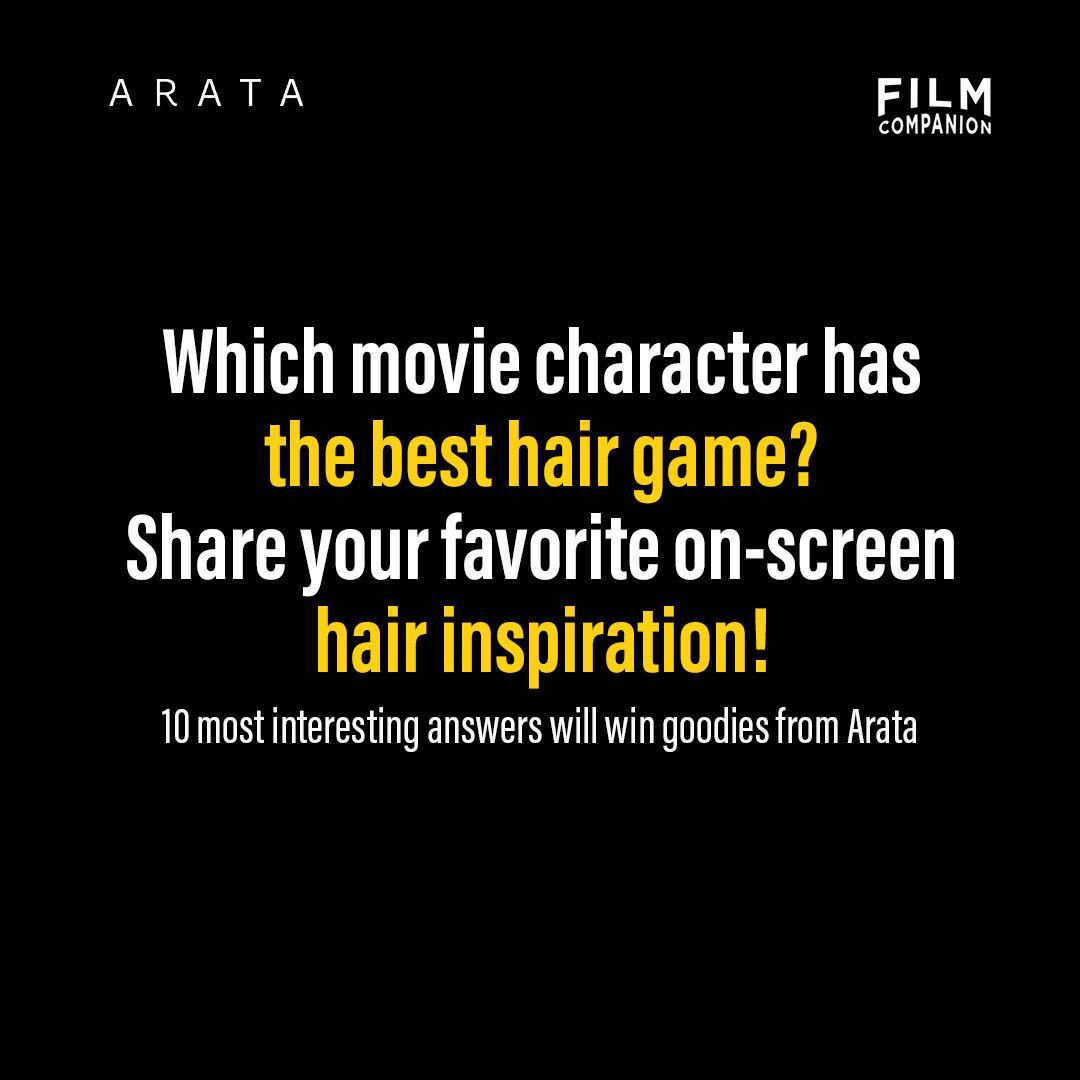 Comment down your answers and 10 lucky winners will win goodies from Arata.
Make sure you follow @aratadotin and <a href="/FilmCompanion/">Film Companion Studios</a> to be eligible for this contest.

#FilmCompanion #Giveaway