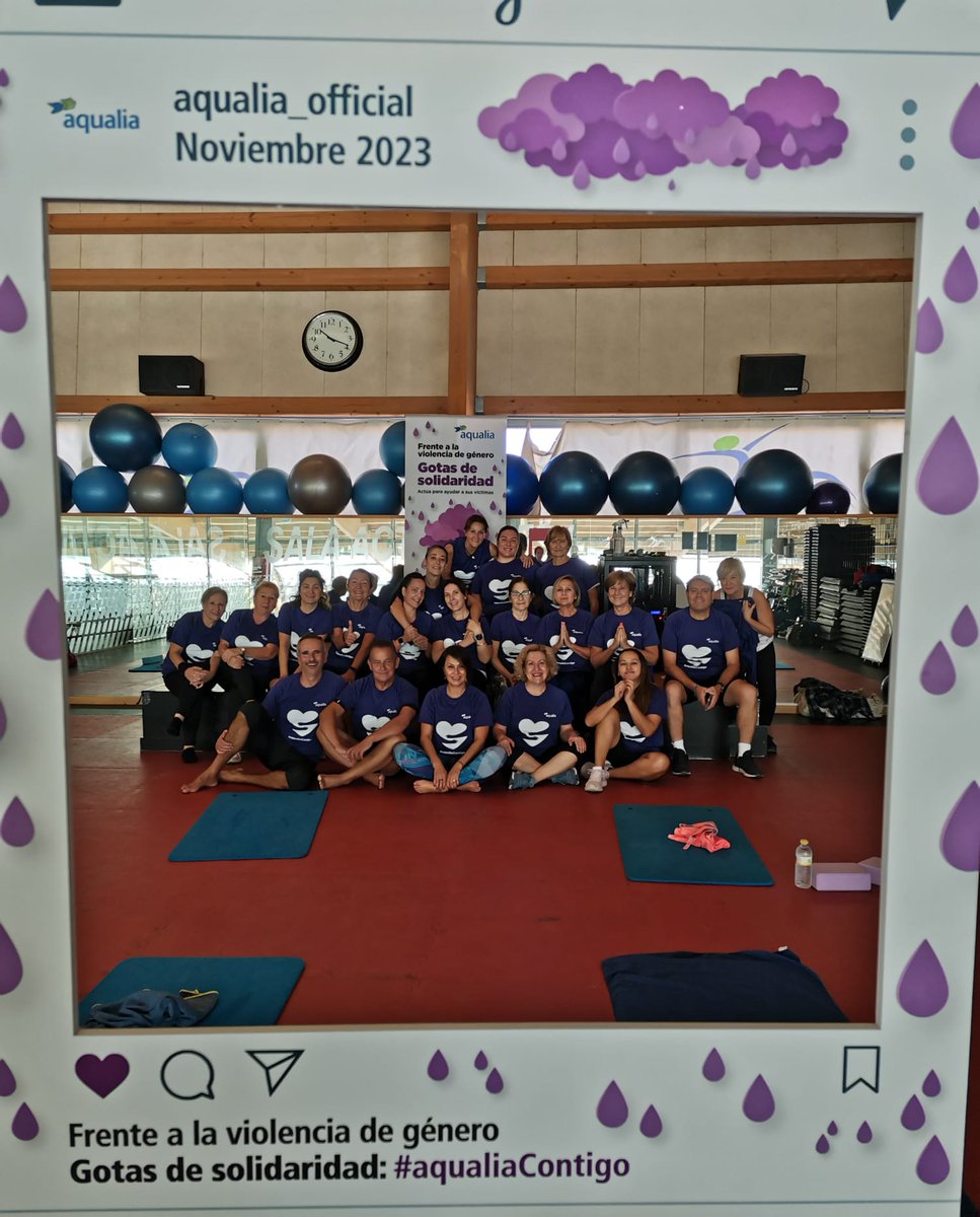 aqualia's tweet photo. Y💜GRACIAS también a los centros deportivos que han sumado sus #GotasdeSolidaridad💧en la última campaña de #Aqualia y que se traducirán en programas de inserción laboral de @fund_adecco para mujeres víctimas de #ViolenciaDeGenero 
#aqualiacontigo https://t.co/vsv6vIAwQQ